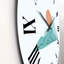 Horloge murale moderne, lune rouge sur montagnes bleues abstraites II-60187785