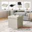 37.5cm Wide Square Solid Colour Ottoman with Storage-61727580