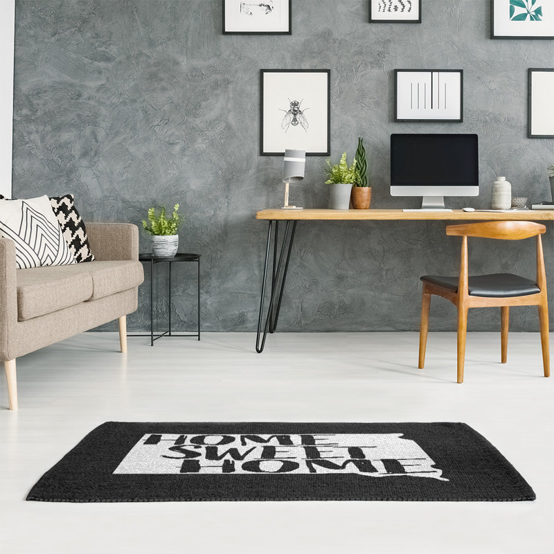 Tapis noir south dakota south home, Rectangle 5 pi x 7 pi