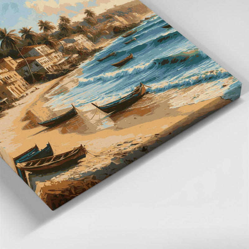 Art mural sur toile, villes, Goa, Inde, H 11 po x l 14 po