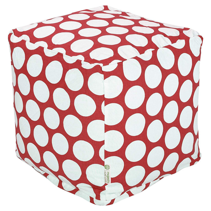 Aalin Kids 17'' Ottoman, Red Hot