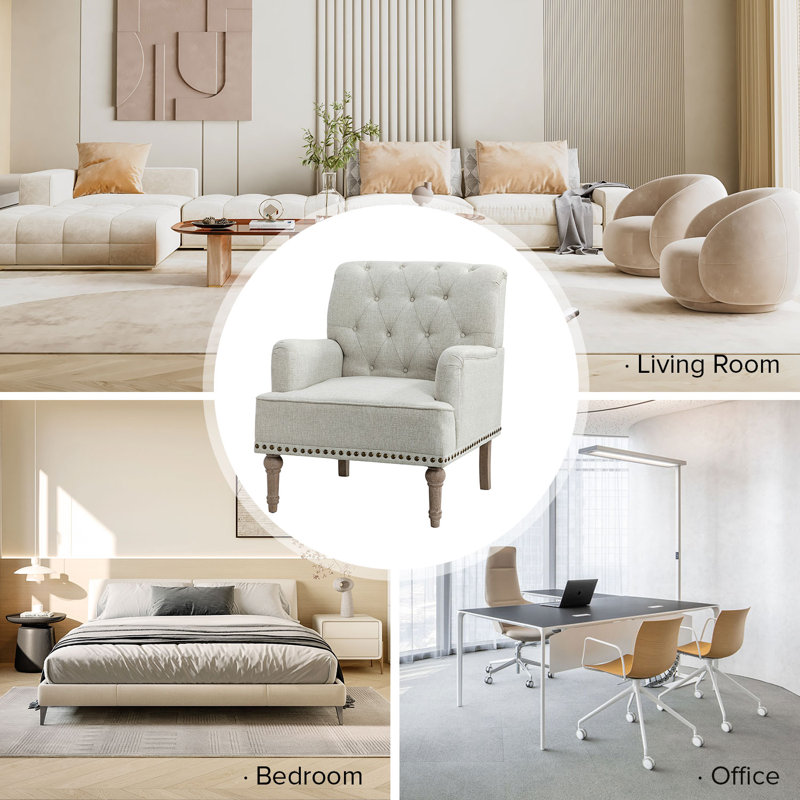 Fauteuil Wilkey, Polyester blanc