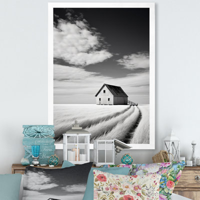 " Black And White Barn Minimalism Country Charm I "