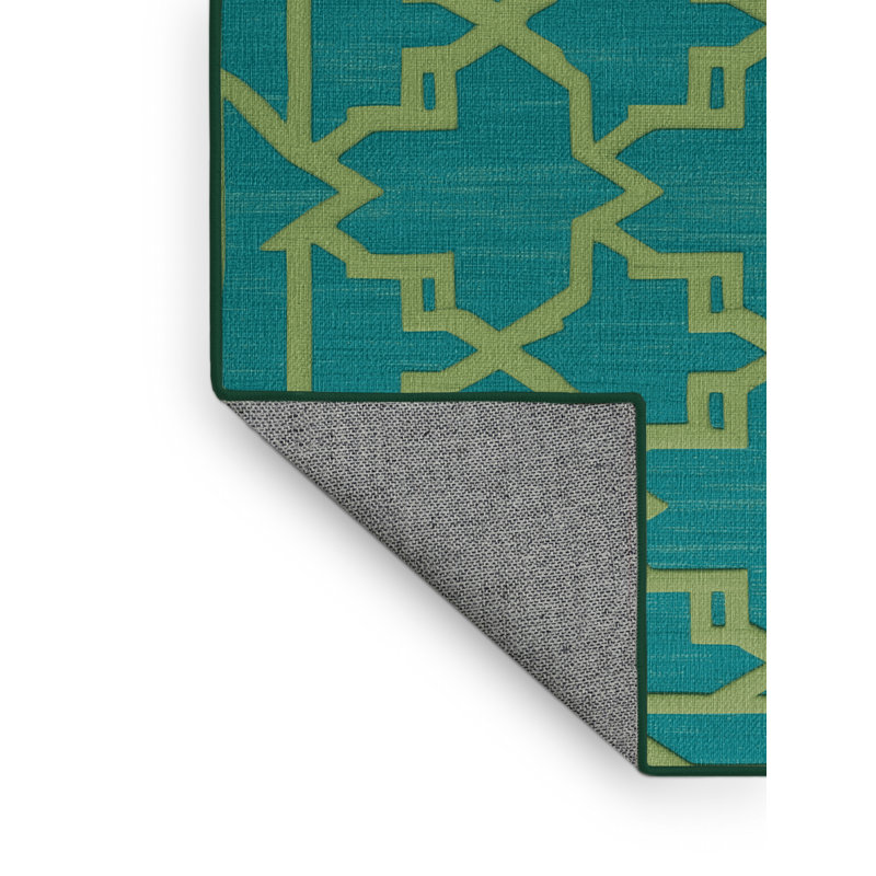 Tapis vert en treillis lavable à la machine, Rectangulaire 8 pi x 12 pi