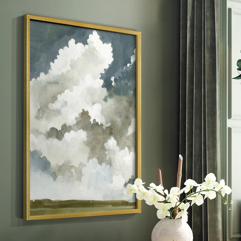 «Vast Neutral Sky I», reproduction encadrée - bois massif, H 28 po x l 22 po