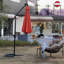Solar LED Offset Hanging Market Patio Umbrella (Without Base)-1867120352