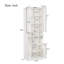 Lit escamotable Murphy, bureau combiné, 1 tablette d'armoire latérale, lit escamotable mural, blanc-1792192459