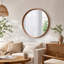 Miroir rond en bois de 100 cm x 7,5 cm (39,4 po x 3 po), miroir mural décoratif