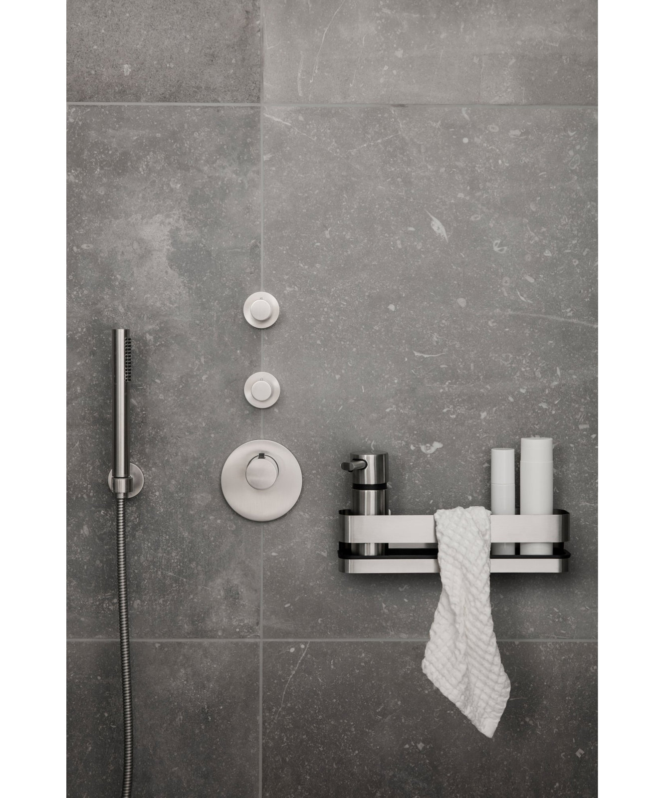 Nexio Shower Caddy, 3.3465" H x 13.3858" W x 3.0709" D