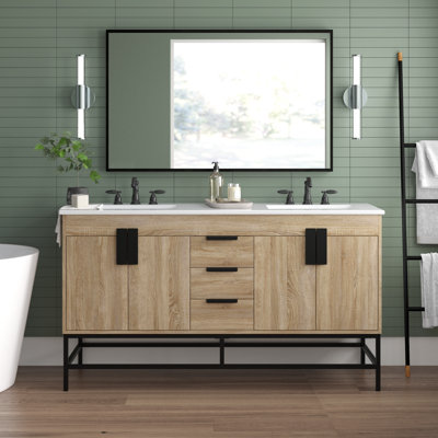 Eugene 60" Double Bathroom Vanity Set