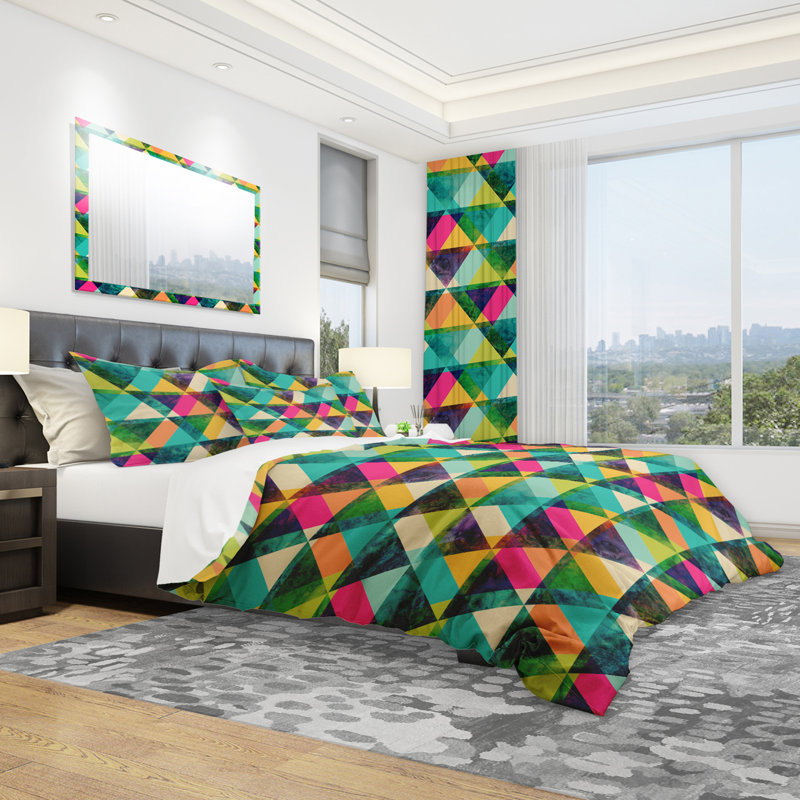 Ensemble de housse de couette moderne, Housse de couette très grand + 2 taies décoratives
