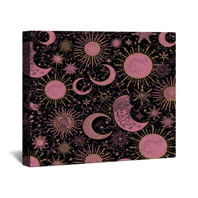 Toile tendue Celestial Moons And Stars