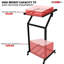 5Core DJ Mixer Stand 16U Adjustable Pro Audio Rack Mount Rolling Stage Cart w Wheel