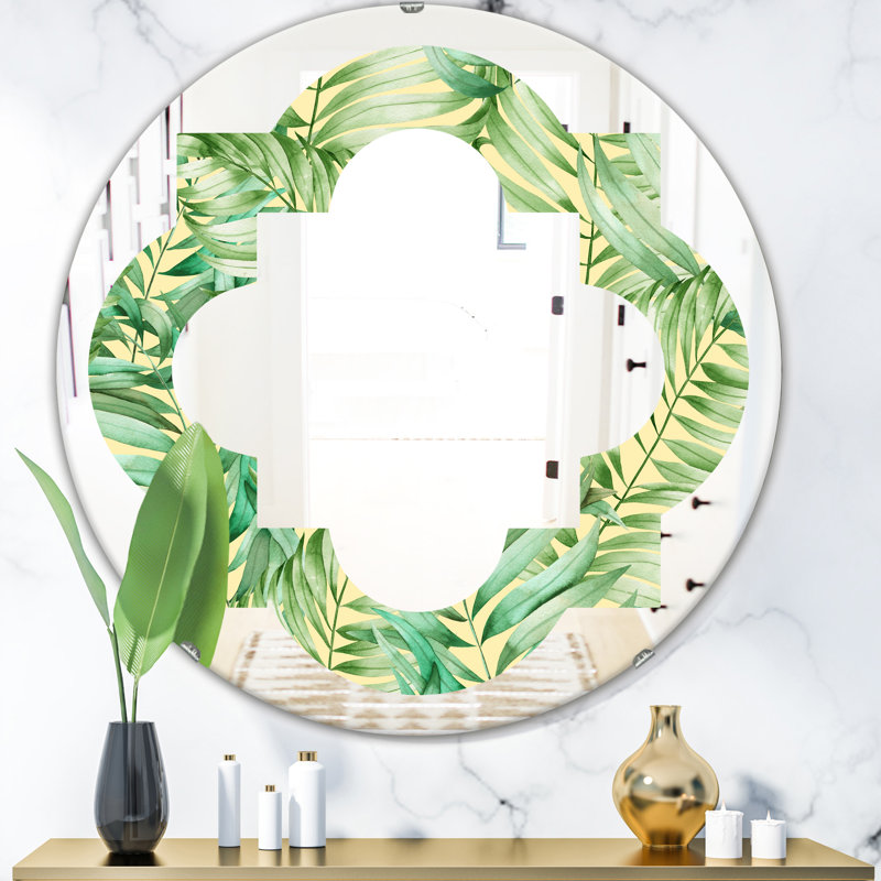 Miroir mural Botanicals and Flowers VI, H 24 po x l 24 po, Feuillage quadrilobe