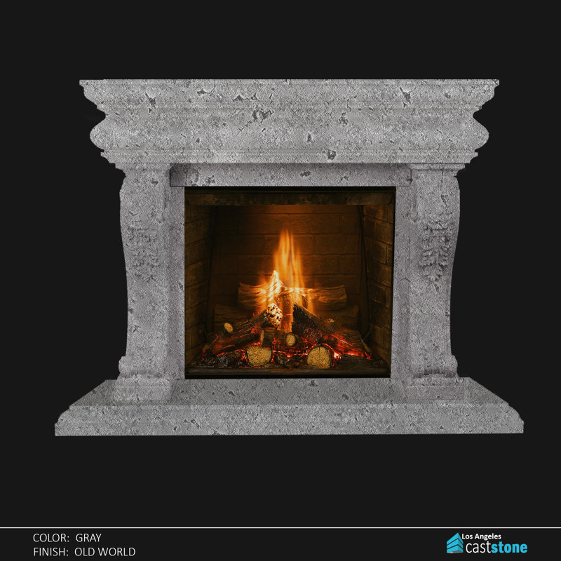 Ania Fireplace Surround, Old World Gray