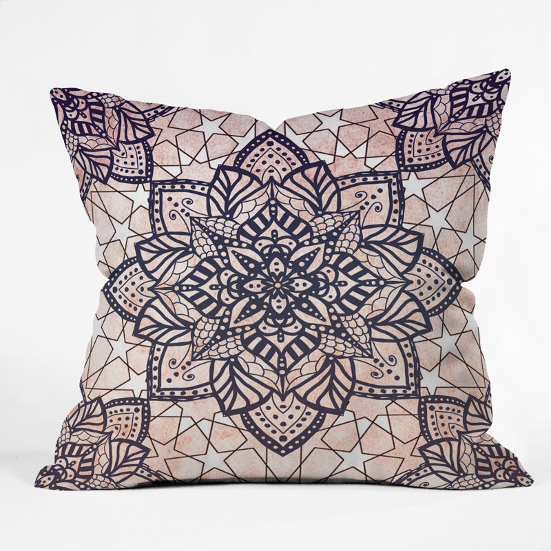  Boho Mosaic Mandala Indoor/Outdoor Throw Pillow