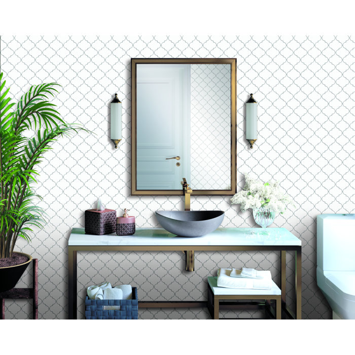SUNWINGS 10-Sheet Peel And Stick Backsplash Stone Composite Self