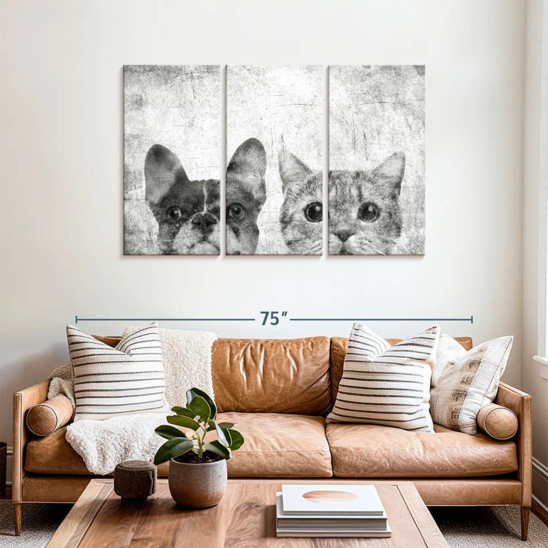 Brampt Pets Black And White, 36" H x 57" W