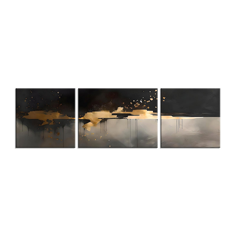 Elegant 3-Piece Decorative Canvas Painting Set, 100% Wooden Frame, 11.8 x 11.8 inches (2 Pieces) & 11.8 x 15.7 inches (1 Piece) | 50% Cotton / 50% Polyester, Stunning Digital Print | Perfect for Home Décor & Living Spaces
