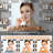 Camyla Makeup Vanity Table with LED Lighted Mirror, Power Outlet, Drawers,Shelves,5 Jewelry Hooks-276616923-287300946