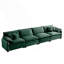 Modern Upholstered 4 Seater Sofa With 2 Arm Pillows And 4 Throw Pillows-1080322679