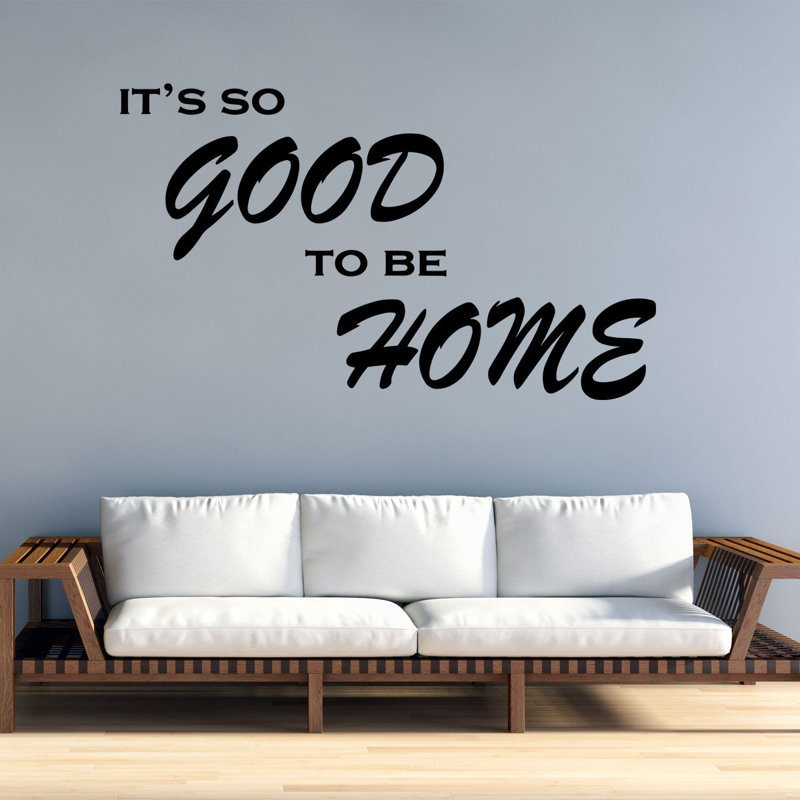 Décalcomanie murale "so good to be home vinyle", 20 po x 30 p, Noir