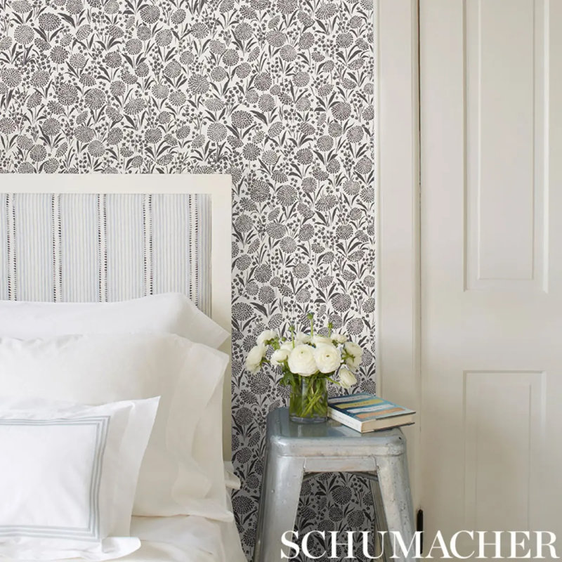 Chrysanthemum Wallpaper, Carbon