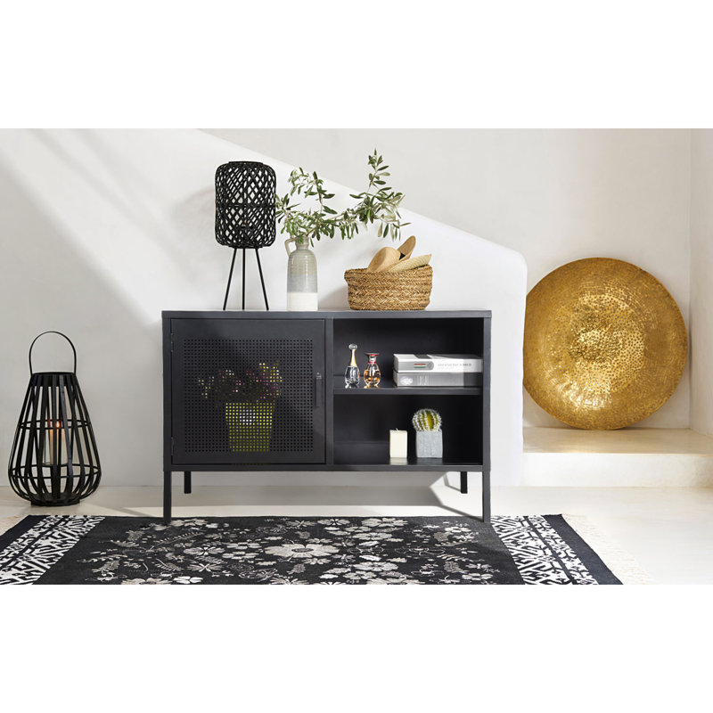 Sabine 1 -Door 2 -Shelf, Black