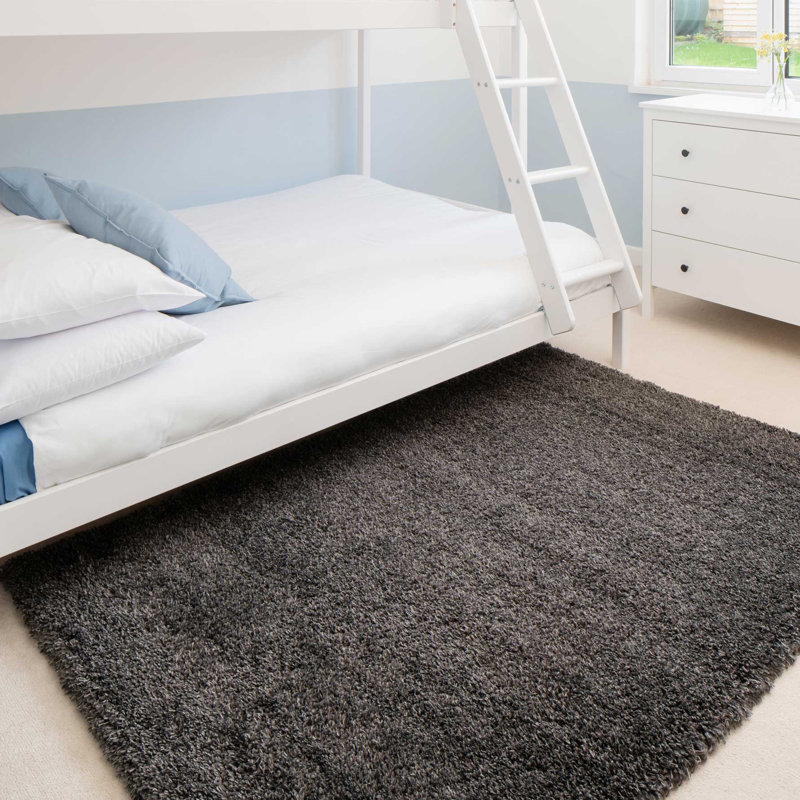Anasthasie Solid Colour Shag Area Rug, Rectangle 60cm x 110cm