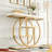 Industrial 4-Tier Sofa Entryway Table with Circle Base-1287012928