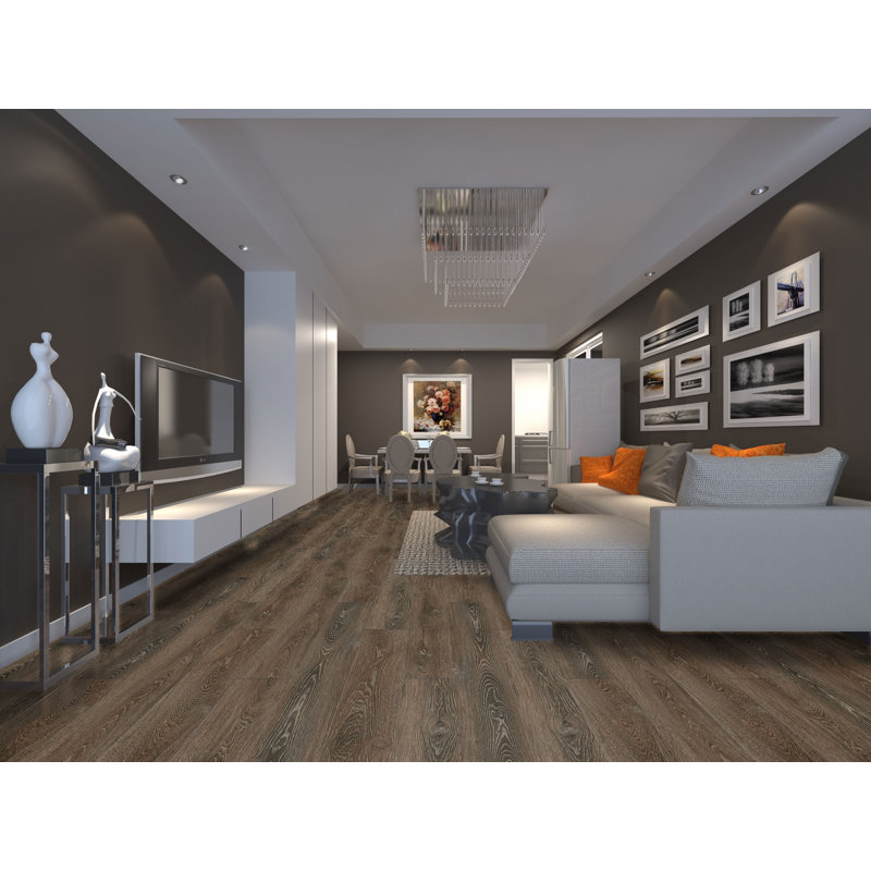 Planche de vinyle de luxe en chêne 7 po x 48 po x 3 mm