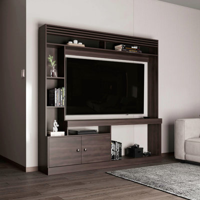 Entertainment Center, 2 Doors, 7 Shelves, 65" Tv Capacity
