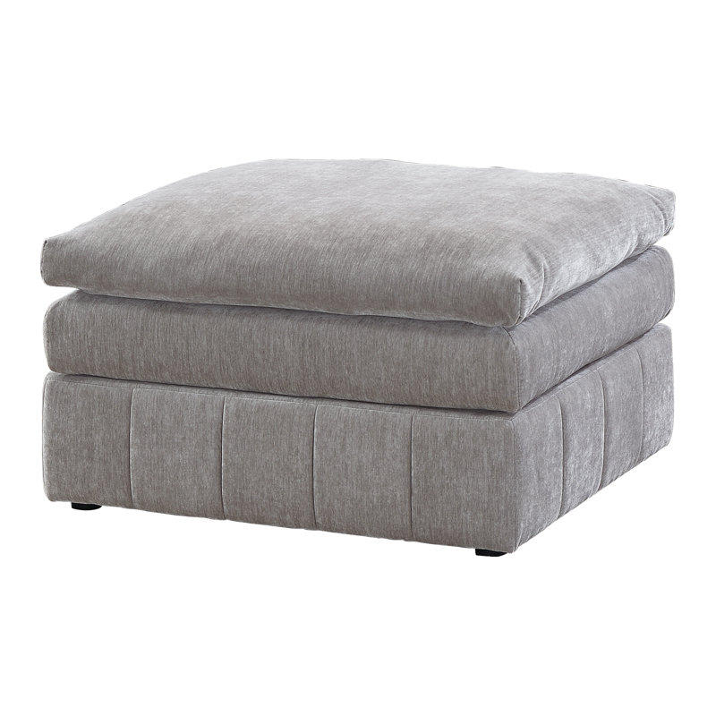 Fabric Ottoman, Gray
