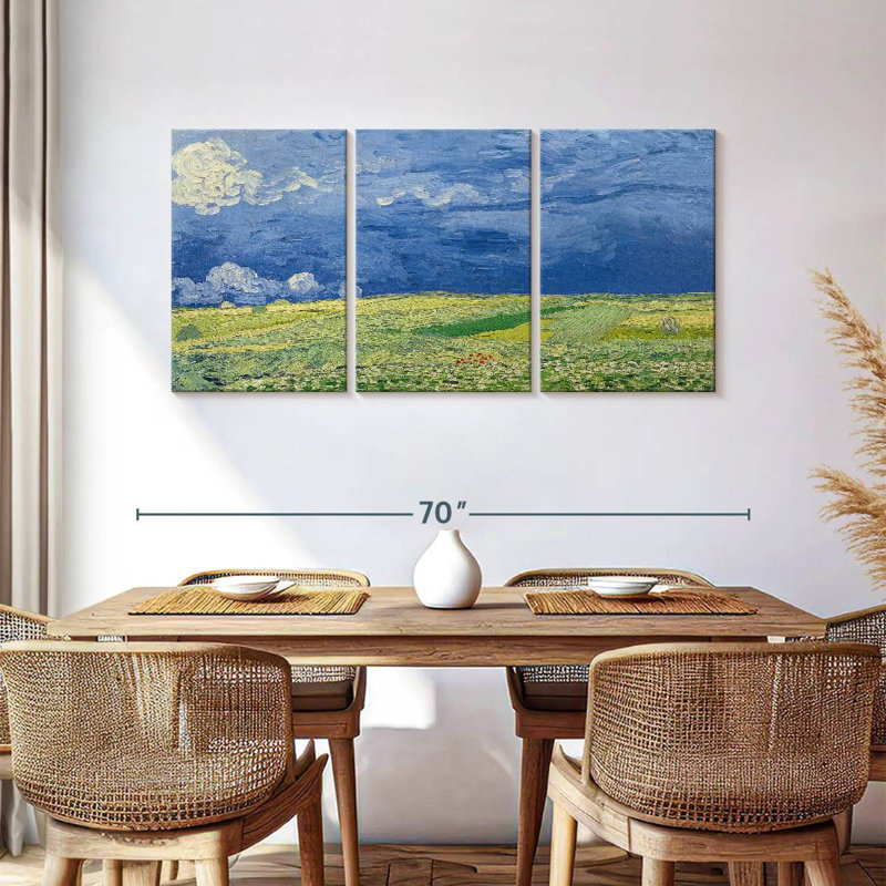 Alvord Wheatfields Under Thunderclouds, 30" H x 62" W