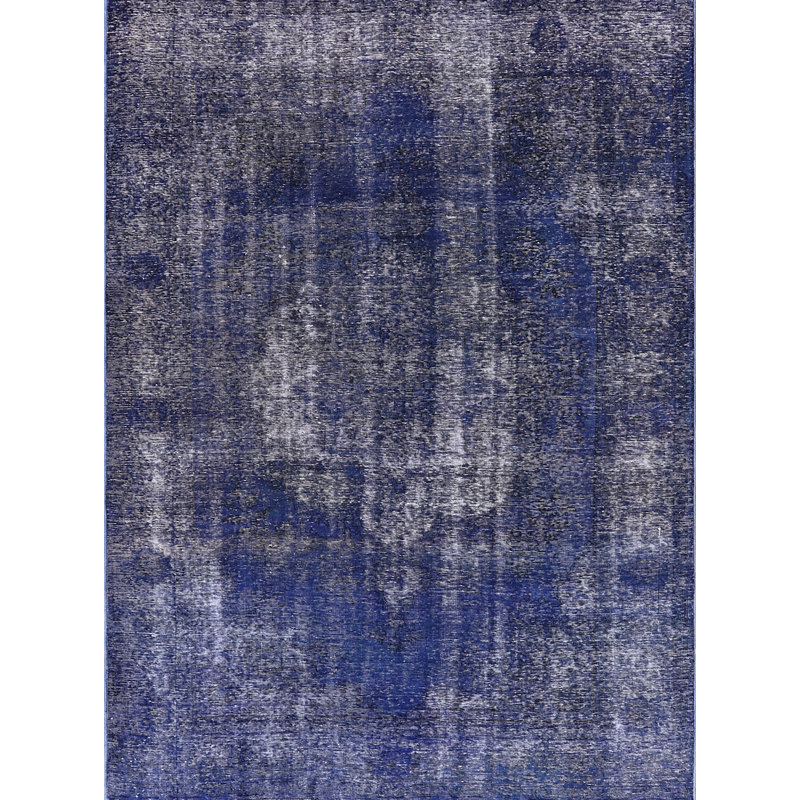 Tapis oriental gris / bleu foncé Roddickton, Rond 7 pi