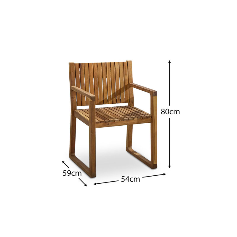 Patio Dining Armchair with Cushion