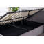 Ottoman Storage Bed Grey Lined Pattern Velvet With 1 Mattress-789658550