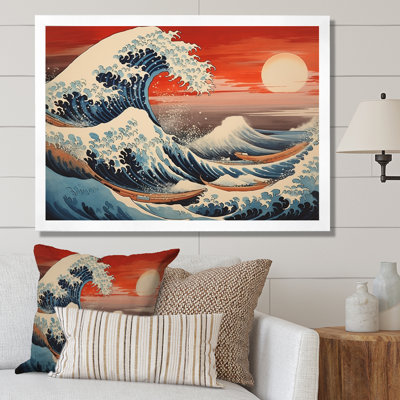 «Master Great The Red Great Of Kanagawa V», reproduction d'art sur toile
