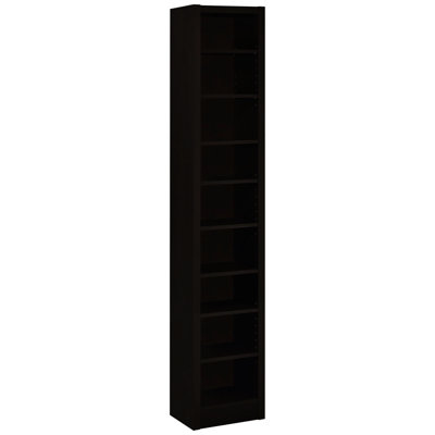 Rangement à 9 tablettes Cappuccino - Maximise l'espace utilisé dans les petites pièces