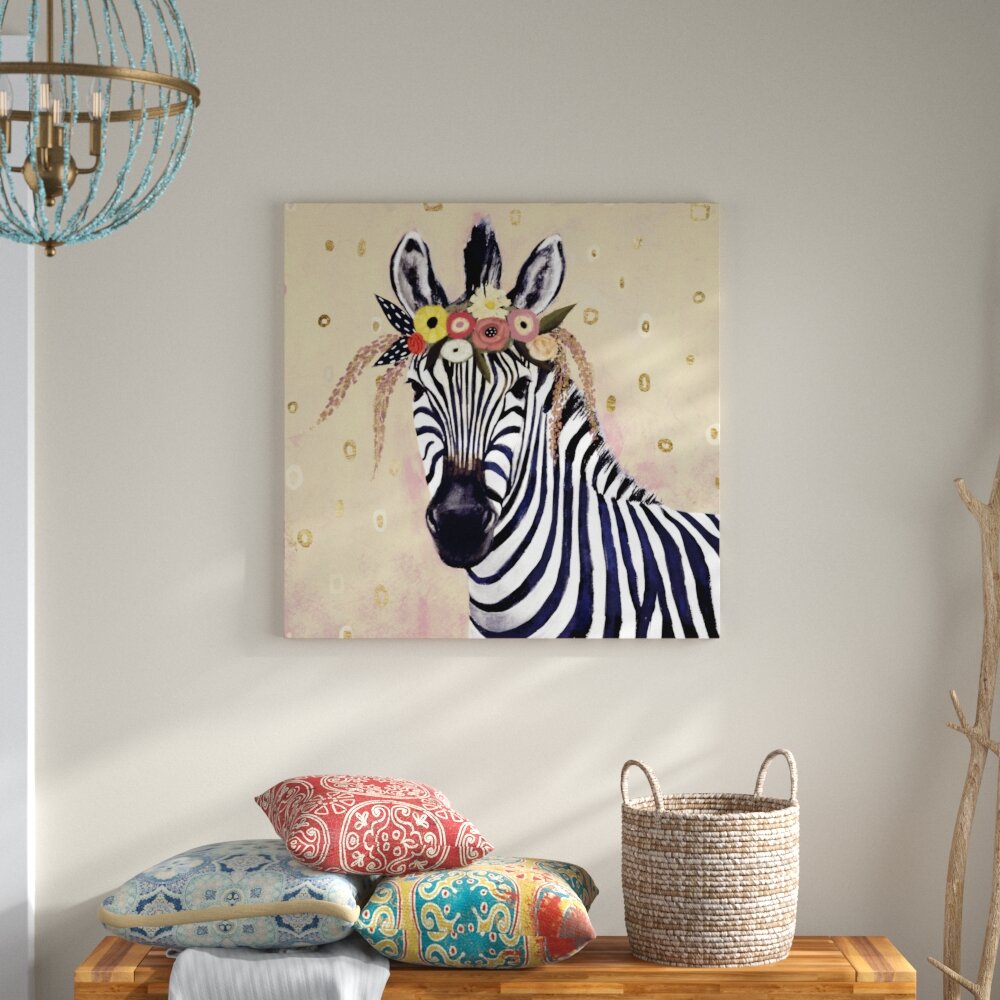 Leinwandbild Klimt Zebra II von Victoria Borges