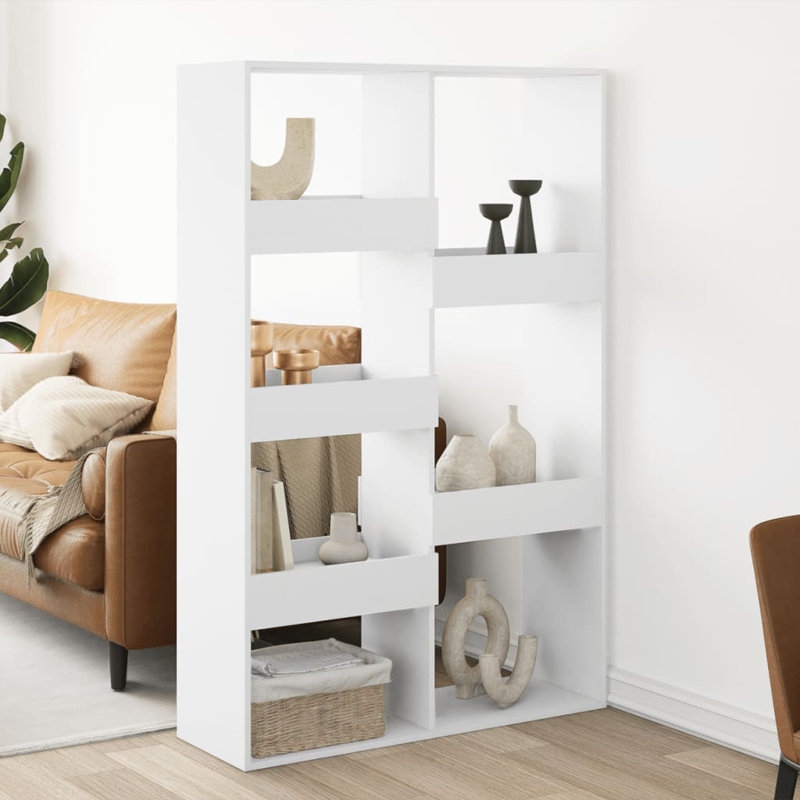 Amiliah 100cm W Bookcase, White, 155.5cm H x 100cm W x 33cm D