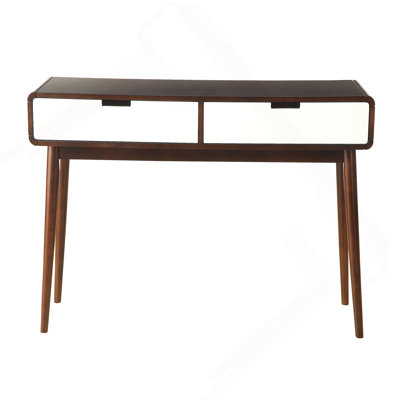 Espresso and White 2-drawer Sofa Table