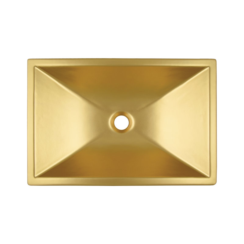 Amara 20" Single Bathroom Sink, Matte Gold