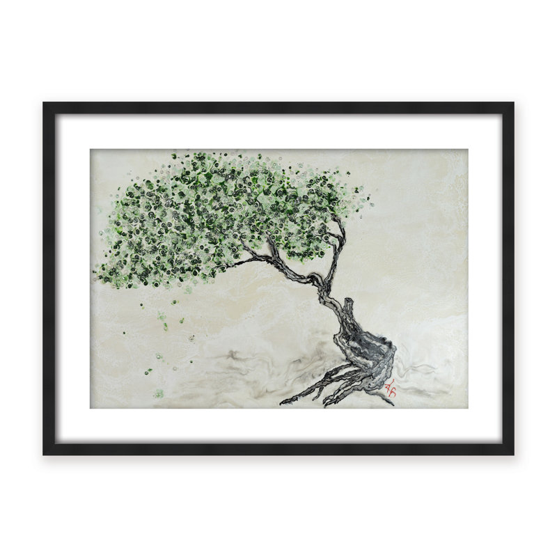 Nature Inspired "Fleeting Spring" Canvas Wall Art By , 30" H x 40" W, Framed Matted Print, Black