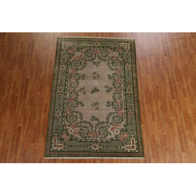 Tapis népalais oriental en laine noué à la main 5 pi 7 po x 8 pi 6 po