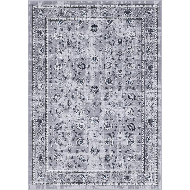 Clevinger Floral Indoor Rug, Rectangle 7'1" x 10'