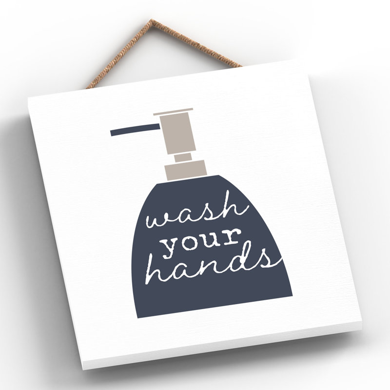 Vivid Squid Wholesale Wash Your Hands - No Frame Print on Wood