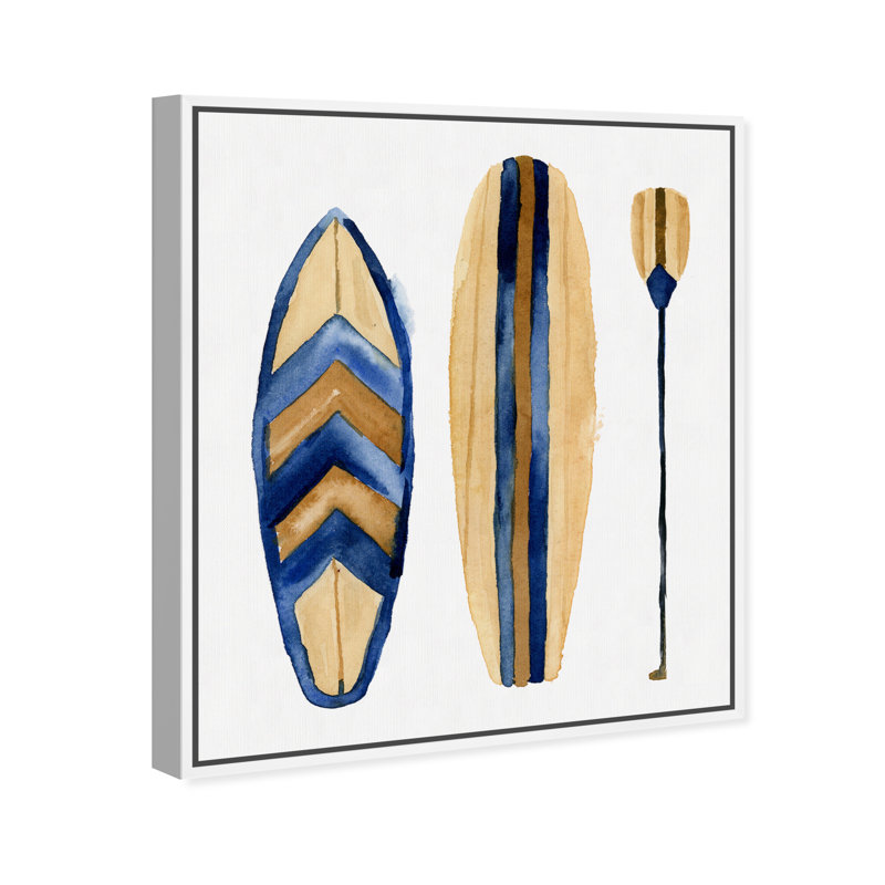 «Nautical and Coastal Paddle Up, Coastal Blue», reproduction d'impression sur toile, H 36 po x l 30 po x P 1,5 po