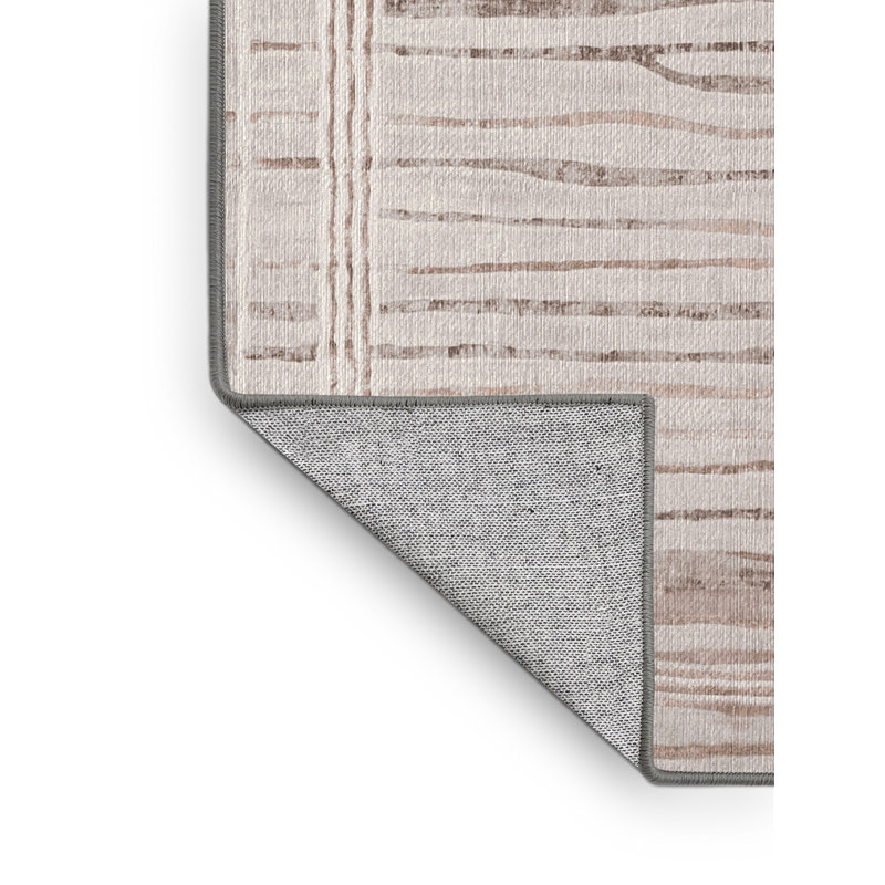 Machine Washable Gray Area Rug, Square 3'