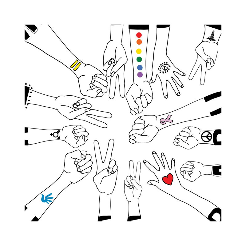 Together by Notsniw Art - Wrapped Canvas Gallery-Wrapped Canvas Giclée, 30.48cm H x 30.48cm W